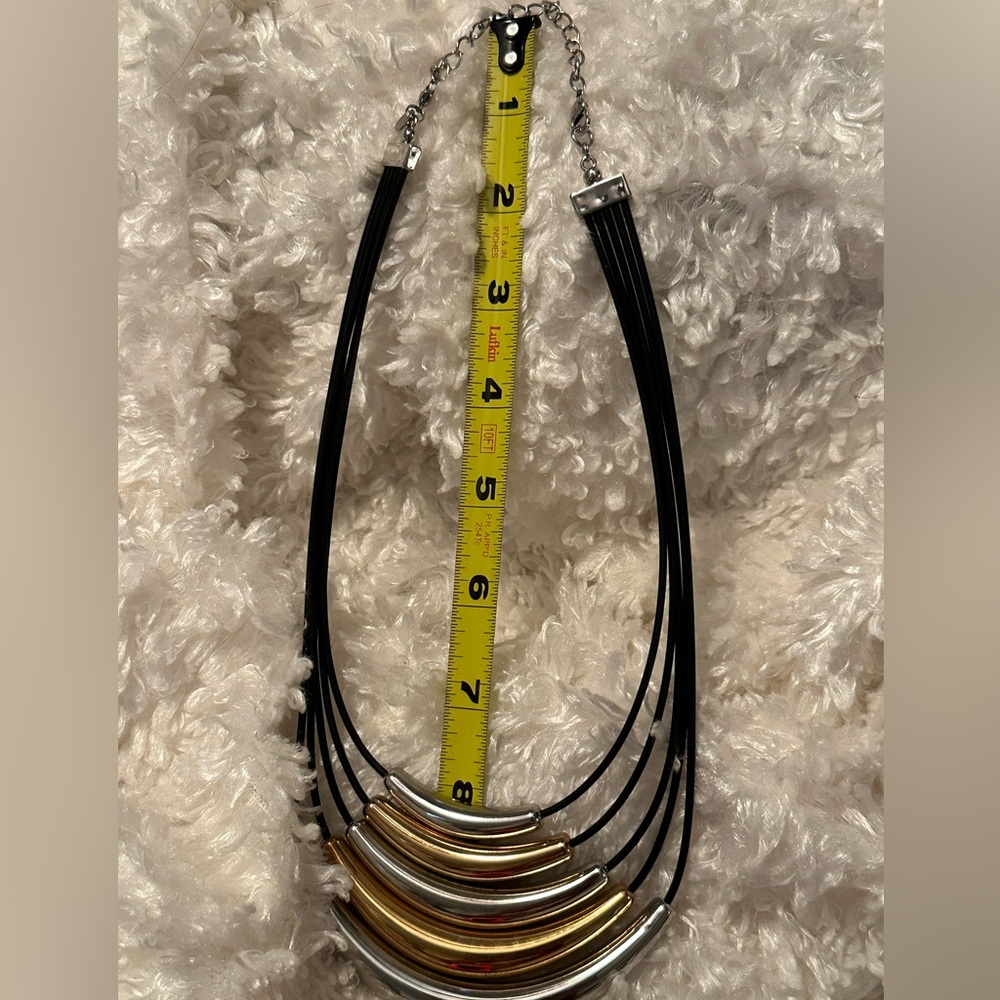 Black Gold & Silver Lia Sophia necklace - Kiam collection.